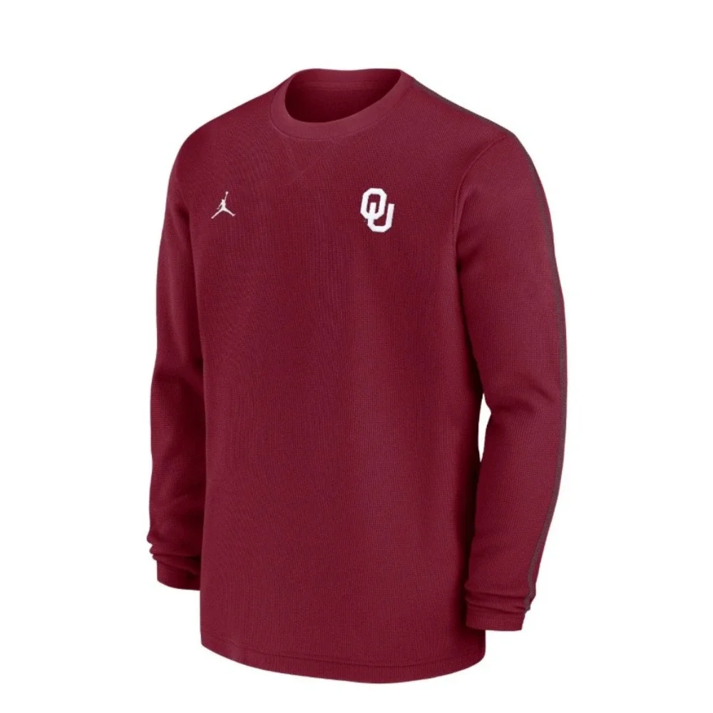 Jordan Men's Brand Oklahoma Sooners Crimson Dri-FIT Long Sleeve T-Shirt - Size M
